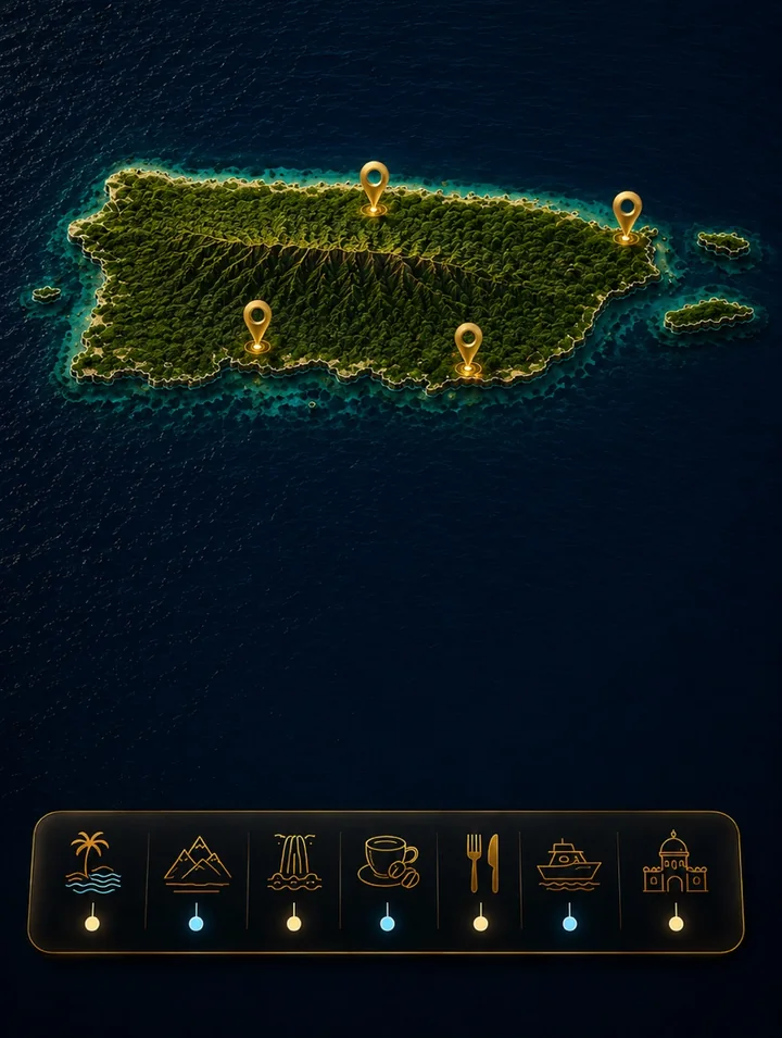 Perfect Puerto Rico custom route planner map