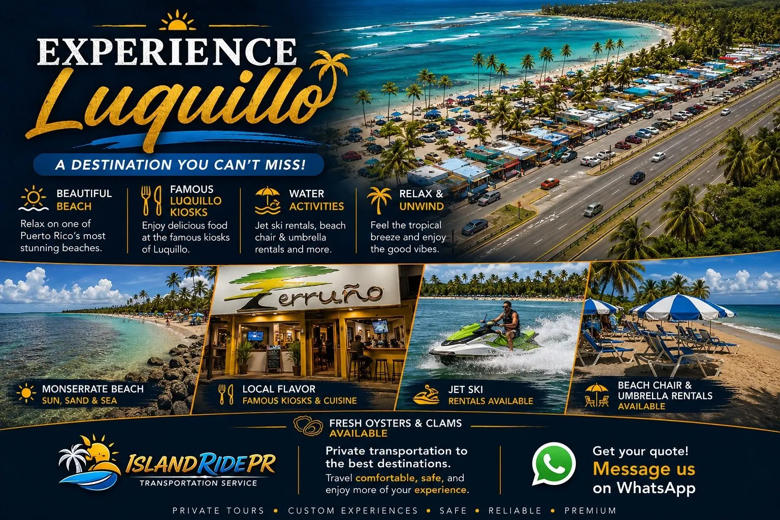 Luquillo Beach + Food Route private day trip