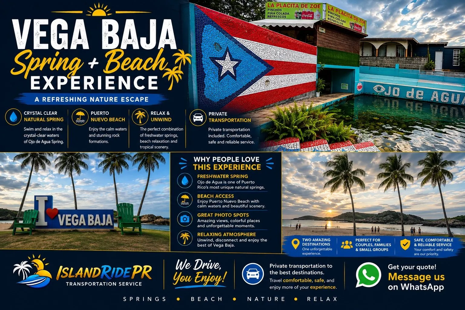Vega Baja Spring + Beach private day trip